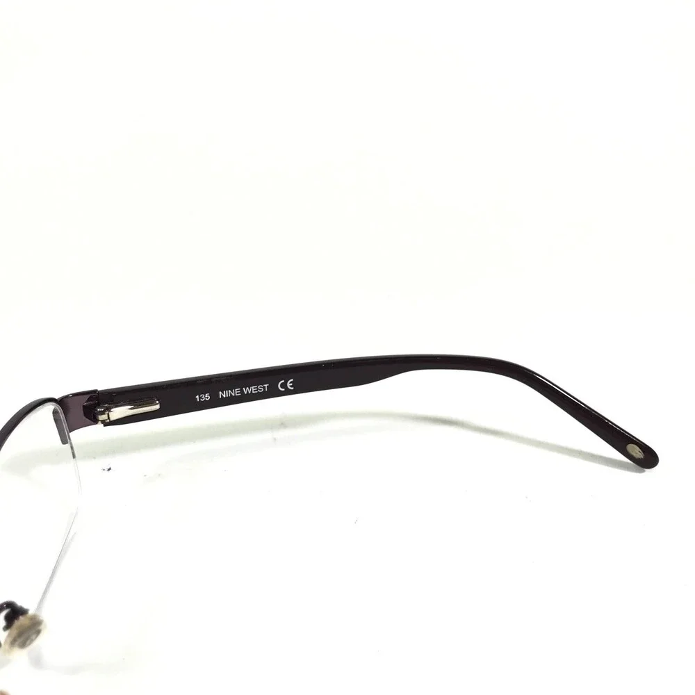 Nine West Eyeglasses Frames 403 RU6 Purple Rectangular Half Rim 52-17-135